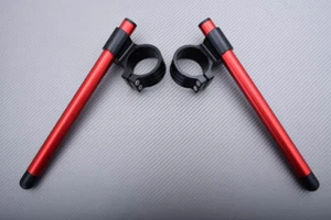 Pair of Raised Stub Handlebars in Black and Red 35mm Honda CB 650 1981-1982 - Picture 1 of 10