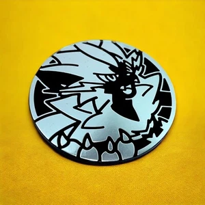 Pokemon TCG Coin Zeraora Holo Silver Plastic Jumbo Size - Picture 1 of 5