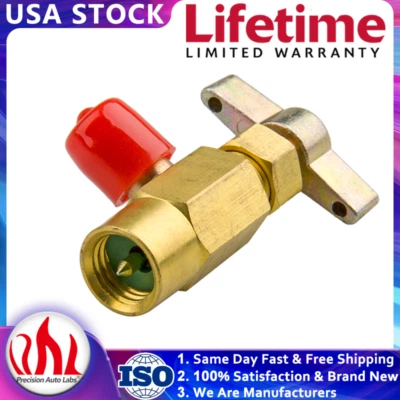 Car Air Conditioning A/C Refrigerant Self-Piercing Can Tap Valve Bottle Adapter - Image 1 of 4