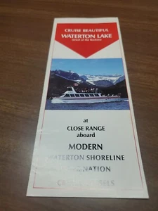1980s Waterton Lake Cruise Brochure Jewel Of The Rockies Water Taxi Scenic Point - Picture 1 of 6
