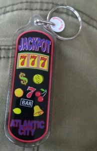 Atlantic City, New Jersey Keychain key chain ring tag Souvenir Vintage - Picture 1 of 2