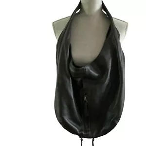 Mackage Black Genuine Leather Tote Hobo Shoulder Bag Large Shopper Bag - Picture 1 of 16