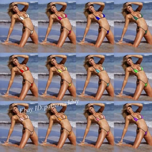 Sexy 12 Color Women's Summer Thong Bikini Swimsuit Bikini Classic Swimsuit - Picture 1 of 17
