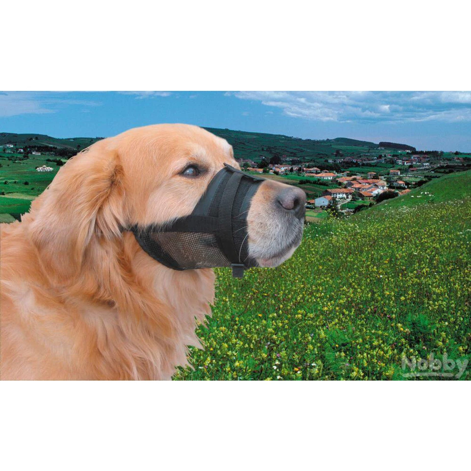 Nobby Maulkorb verstellbar schwarz für Hunde, Nylon, waschbar, sicher - Bild 1 von 1