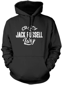 Crazy Jack Russell Lady - Felpa con cappuccio unisex cane cucciolo animale domestico regalo - Foto 1 di 7