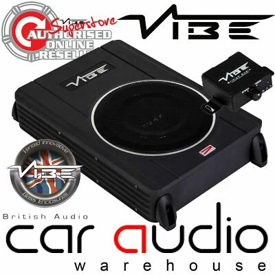 Vibe CVENC8-V4 8 Inch 240 Watts Active Slim Car Van Under Seat Sub Subwoofer - Image 1 of 2