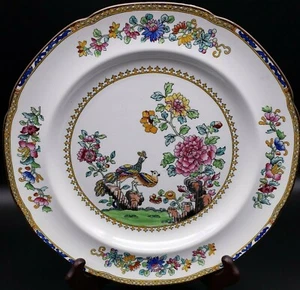 10" SPODE Peacock Earthenware Dinner Plate - Picture 1 of 3