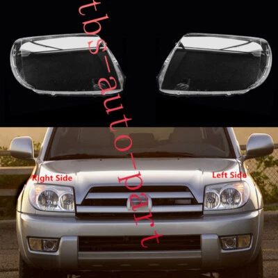 Cubierta de lente de faro lateral diestro y derecho para Toyota 4Runner 2003-2005 + pegamento sellador Foto 1 de 4