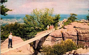 Schwenkbare Brücke Aussichtspunkt Berg Chattanooga Tennessee Chrom Postkarte F3 - Bild 1 von 2