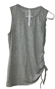 LULULEMON Mujer Talla 6 Sin Mangas Cuello Redondo Cinch It Top Gris Pima Ropa Deportiva - Imagen 1 de 4