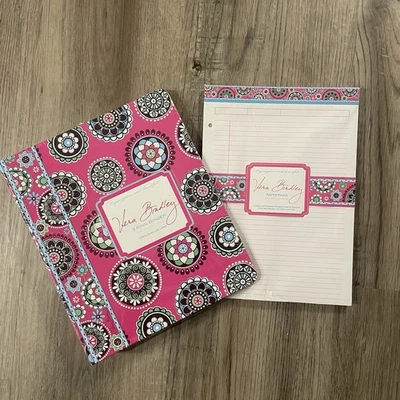 NWT Vera Bradley Cupcake Pink 3-Ring Binder And 2 Notepads Sealed Retired RARE - Image 1 of 4