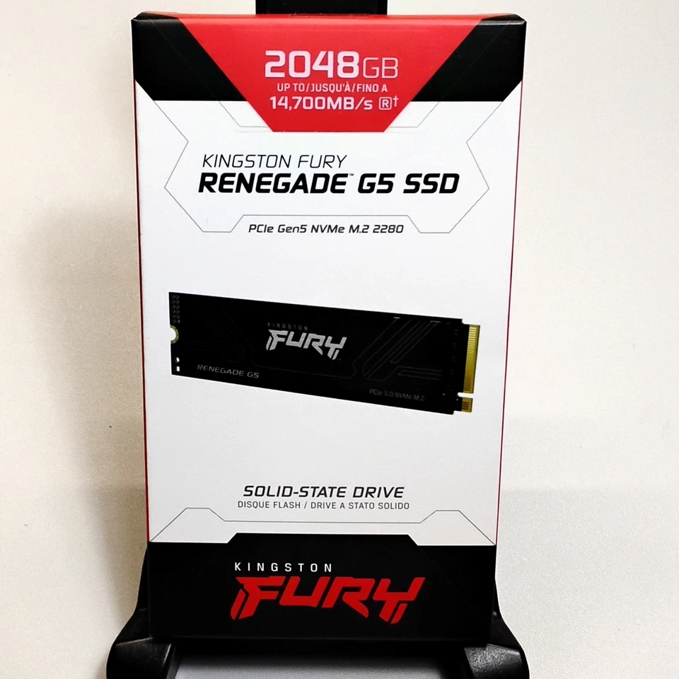 Kingston Fury Renegade G5 2TB 2280 NVMe PCIe 5.0 SSD 14,700MB/s SFYR2S/2T0 NEW - Image 1 of 4