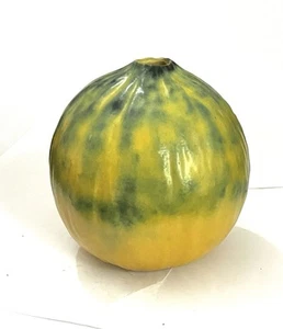 Signed Patricia Garrett 5" Round Melon Vase California Studio Art Pottery - Picture 1 of 10