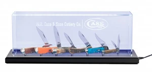 Case xx Illuminated Dome Knife Display Stained Walnut Wood & Clear Acrylic 70632 - Picture 1 of 1