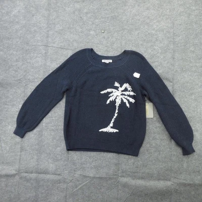 Tommy Bahama Sweater Womens Small Darkest Blue Breezy Palm Pullover SW420726 - Image 1 of 4