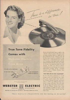 Anuncio de revista - 1946 - Western Electric True Tone fidelidad Foto 1 de 2