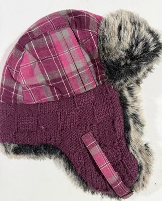 #Cabela's #Trapper розовый клетку шляпа - искусственного меха - шерстяная смесь - женщин розовый клетку  - Изображение 1 из 4