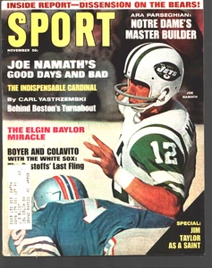 Sport Magazine November 1967 Joe Namath Yastrzemski Rod Carew Elgin Baylor - Picture 1 of 2