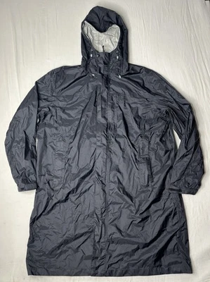 Men's LL BEAN Black Nylon Hooded Wind/Water Res Stadium Coat Size 2XL - Image 1 of 4