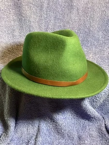 Vintage 100 % Wool Fedora Hat Handman Classic Italian Foldable Waterproof Small - Picture 1 of 14