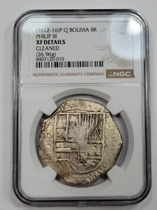 1612-1616 Cob 8 Reales Potosi Bolivien NGC XF Assayer Q starke Details *K574 - Bild 1 von 5