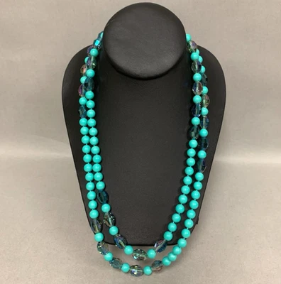 Collar Heidi Daus Damas Elección Turquesa + Cristal Cuentas (43") Foto 1 de 4