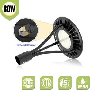 80W LED Post Top Light with Photocell,DLC ETL Listed Outdoor Pole Light 11200 LM - Picture 1 of 15