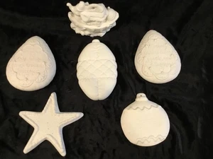 LOTE ADORNOS NAVIDAD CERÁMICA BISCA SIN PINTAR LISTOS PARA PINTAR NUEVO - Imagen 1 de 13