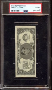 1962 Topps Bucks Baseball Sandy Koufax PSA 4 VGEX - Picture 1 of 2