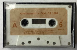 Krishnamurti - Ojai, CA May 16 1981 (Cassette, Talk 5) Tape New Age Spirituality - Picture 1 of 2
