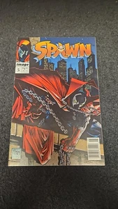 1992 IMAGE COMICS SPAWN #5 RARE NEWSSTAND VF+ VINTAGE BILLY KINCAID MCFARLANE - Picture 1 of 3