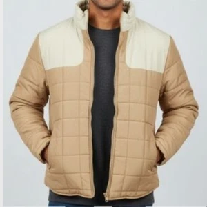 Giacca Nomad Uomo XL Marrone Tan Josiah Trapuntata Tampone Full Zip Outdoor Invernale Accogliente - Foto 1 di 11