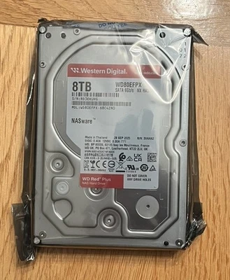 Western Digital Red Plus 8TB 3,5" Interne HDD SATA III 256mb Cache - Neu&Versiegelt - Bild 1 von 3
