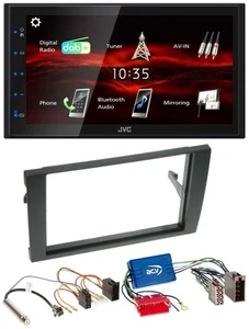 JVC USB Bluetooth MP3 DAB 2DIN Autoradio für Audi A4 B6 B7 01-08 Aktivsystem Min - Bild 1 von 9