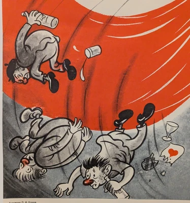 Anti-alcohol POSTER Drunkennes Boozer - Vodka Original Soviet Ukraine 1987 - Image 1 of 4