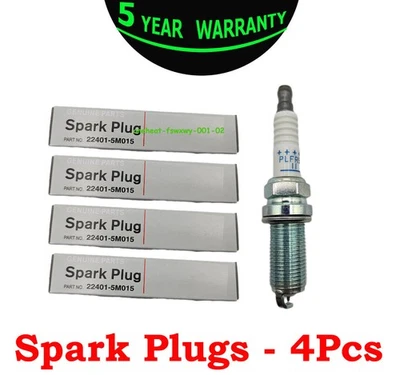 4X Laser PLFR5A11 Spark Plug For NGK 22401-5M015 Infiniti Frontier Maxima Altima - Image 1 of 4