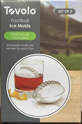TOVOLO Juego de 2 moldes de hielo de fútbol apilables de fusión lenta nuevos en caja Foto 1 de 4