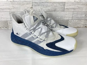 ADIDAS Pro Boost Mid Basketball Blue, White Sneakers Athletic Shoes Men’s Size 9 - Picture 1 of 8