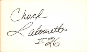 Chuck Latourette Signed 3x5 Index Card Cut d.82 St. Louis Cardinals Autograph - Picture 1 of 1