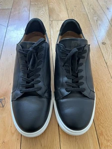 Bruno Magli Black Italian Leather Daniel Low Top Sneakers Size 12 - Picture 1 of 6