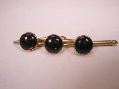 5/16" Red Glass Vintage SWANK Formal Tuxedo Prom Shirt Stud set e23 - Image 1 of 4