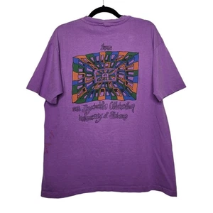 Vintage '88 Psychedelic Mushroom Groovy Art Double Sided Single Stitch Alabama - Picture 1 of 10