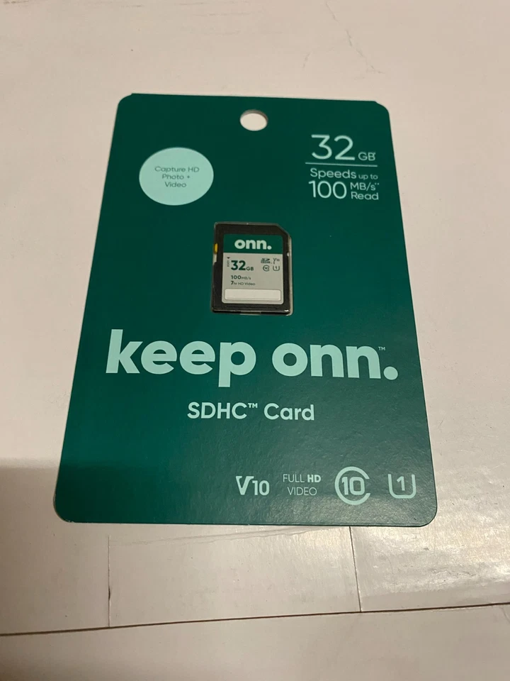 Tarjeta de memoria flash SDHC Keep Onn 32 GB clase 10 U1 hasta 100 MB/S velocidad de lectura (nueva) Foto 1 de 1