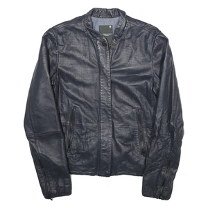 Chaqueta G-STAR Mujer Cuero Azul Cremallera S Perforada Elegante Moda - Imagen 1 de 6