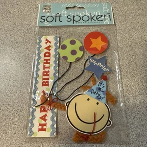 Soft Spoken Embellishments Me & My Big Ideas “ A KID’S BIRTHDAY “ Stickers - NIP - Picture 1 of 1