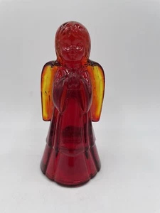 Fenton Glass Amberina Angel Christmas Decor Original Tag - Picture 1 of 5