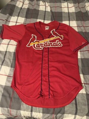 Camiseta Rawlings Cardenales de San Luis Ligas Menores Talla 46 Roja Foto 1 de 4