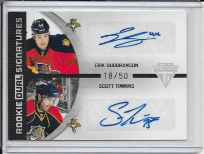 2011-12 Titanium Gudbranson/Timmins Rookie Dual Signatures # 12 #d/50 - Image 1 of 2