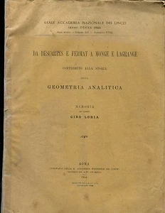 Gino Loria... Fünf Original-Offprints. Datiert 1918-1938. - Bild 1 von 2