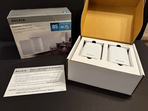 Belkin Powerline Starter kit Network Adapter F5D4073 Transmitter Receiver (MINT) - Picture 1 of 9